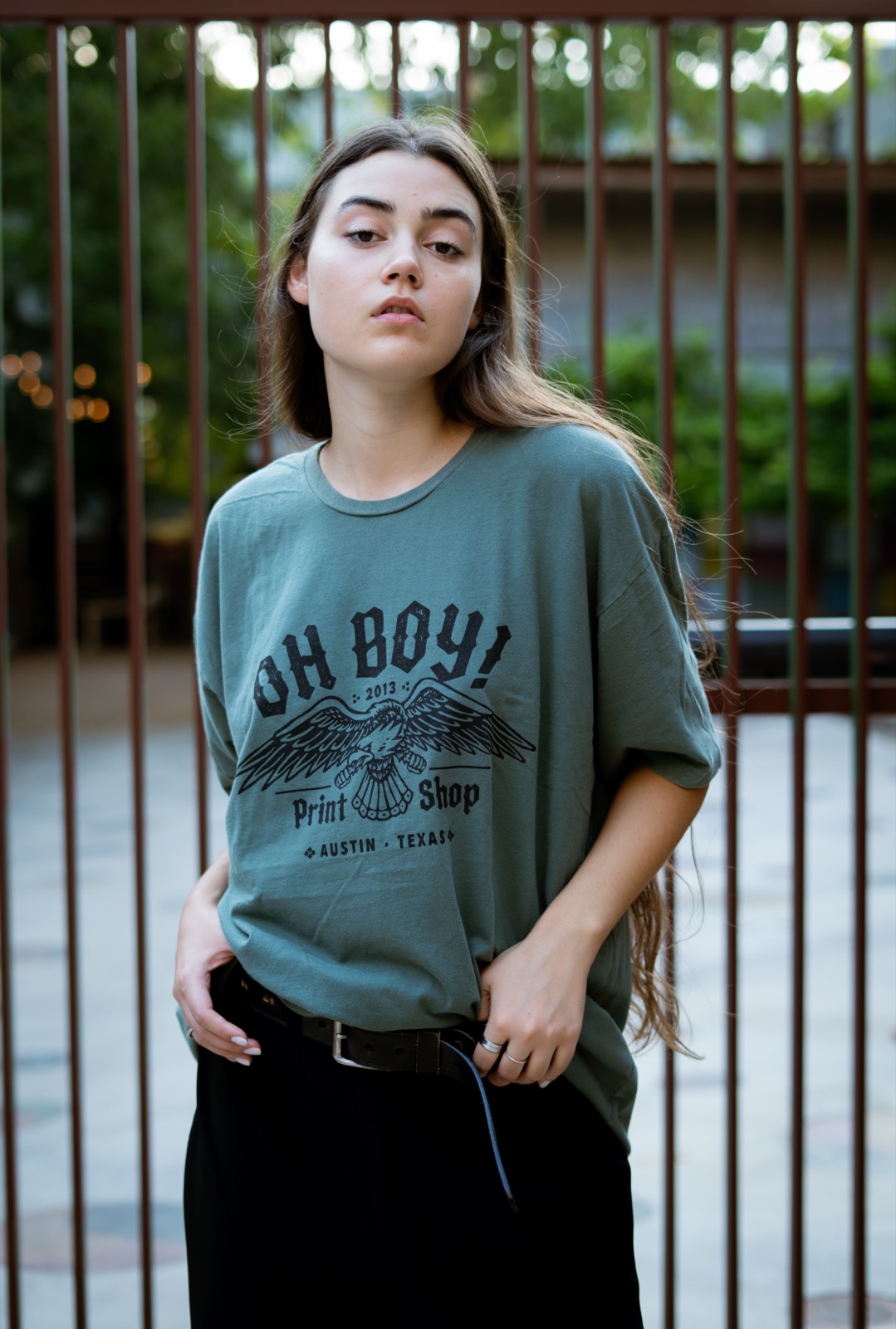 Eagle Logo shirt in Washed Pine