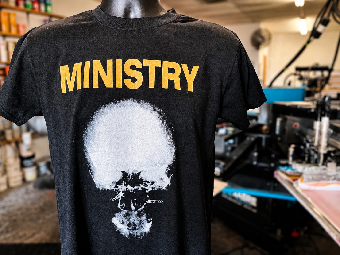 Custom band merch screen printed in Austin